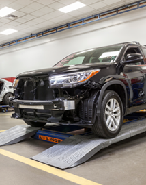 Toyota on vehicle lift | Hamilton Toyota in Clovis NM